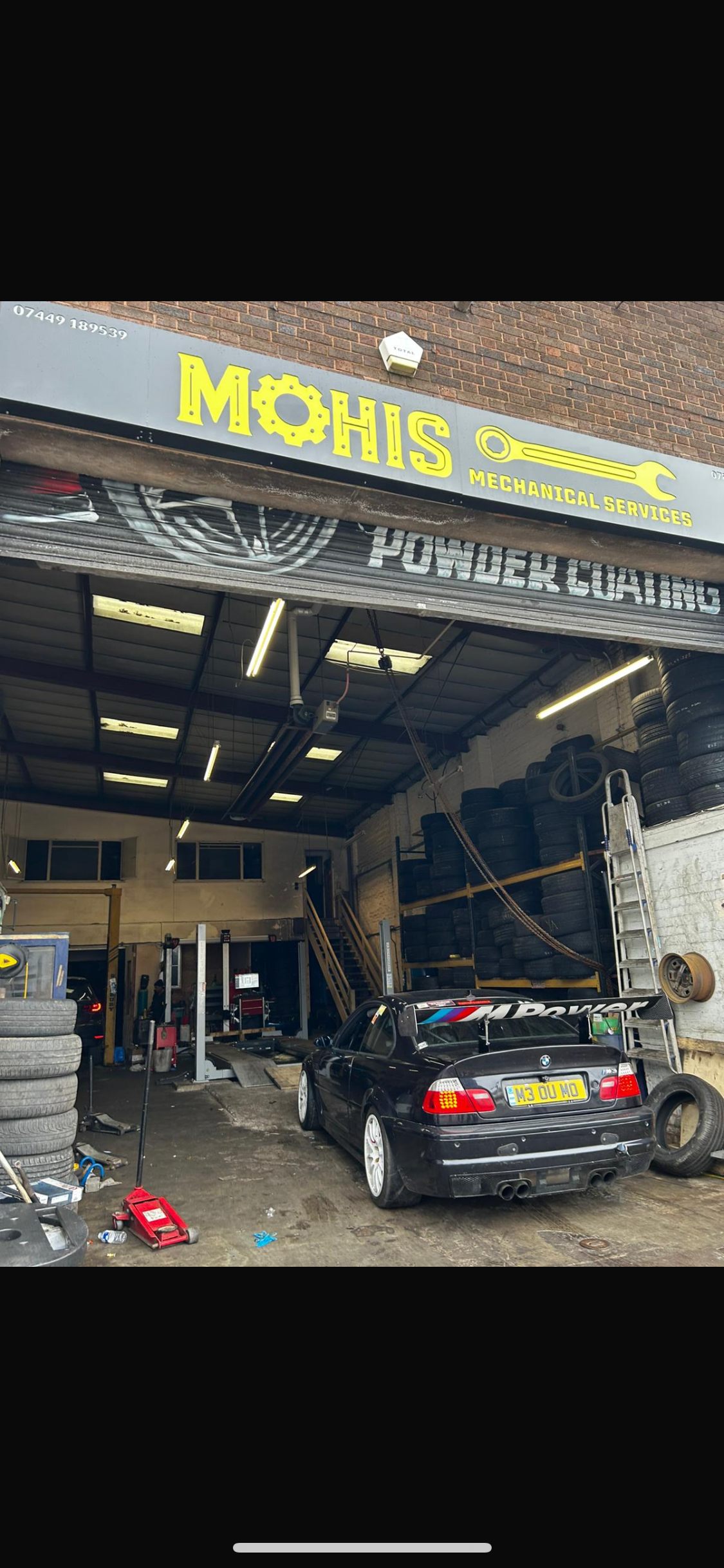 Marlow Tyre & Valeting Centre workshop and garage